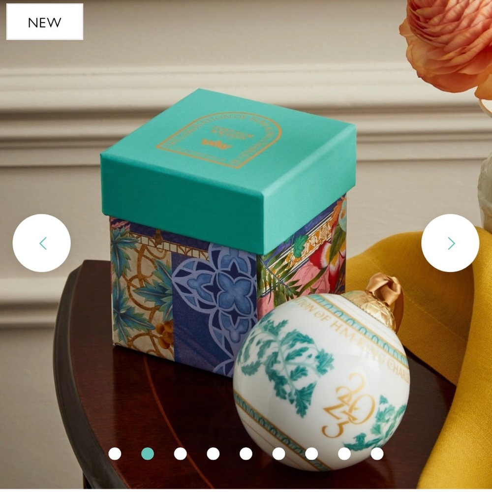 Coronation hand painted fine china ornament from Fortnum & Mason